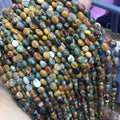 6*8mm Natural Ocean Agate Gravel Pebble Oval Loose Gemstone Beads Healing Energy Round Irregular Shape Beads for Jewelry Making