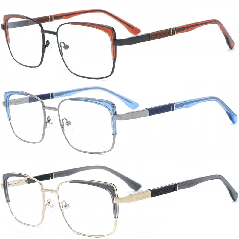 Square Stainless Steel Men Women Manufactures Optical 2023 Fashion Newest Wholesale Spectacle Eyeglasses Frames