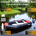 0.9 mm Thicken D330-3 5 Persons 3 Layer PVC Inflatable Dinghy Fishing Pontoon Boats Portable Rafts Weld Process for Sea Water