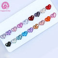 New Trends 7x9mm Heart Cut Cubic Zirconia Colored Gemstone Bird's Nest Cut CZ Stones Zirconia for Jewelry