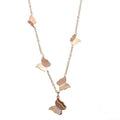 Wholesale New Stainless Steel Fashion Jewelry Women 18k Gold Plated Trendy Butterfly Choker Necklace