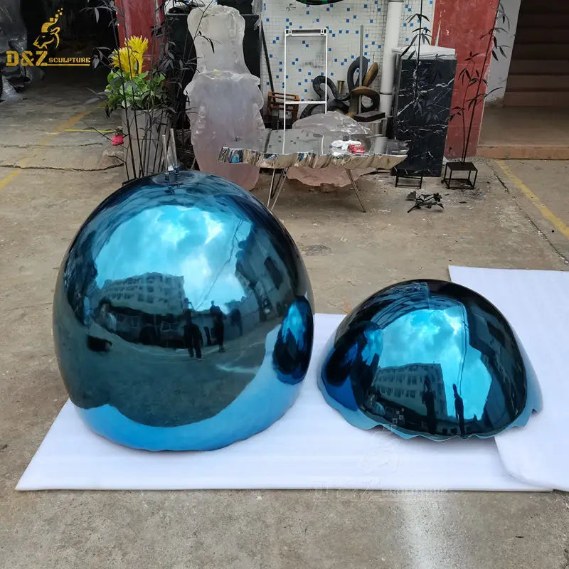 Outdoor Landscape Decor Rocks Shape Metal Pebble Sculpture Giant Stainless Steel Pebble Sculpture