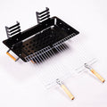 Factory Direct Outdoor Double Portable BBQ Grill for Couples Iron Material Powder Coated Finish for Picnics