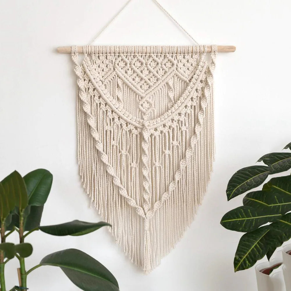 2025 New Fashion Large Macrame Wall Hanging Boho Woven Tapestry Wide Boho Macrame Wall Decor Art W1687