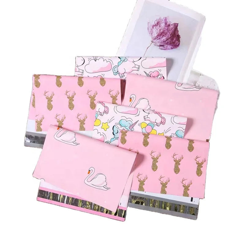 Customized Pattern Poly Mailer Mailing Bags Free Shipping With Handle Mailing Bags