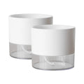 Modern Design 2pcs Self-Watering Plastic Planters 5\" 6.5\" Indoor Outdoor Reservoir for Plants & Flowers for Windowsill Gardens