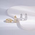 Wholesale Earrings Jewelry Gold Rhodium Plated Full Cubic Zirconia Round Huggie 925 Sterling Silver Fine Jewelry Earrings