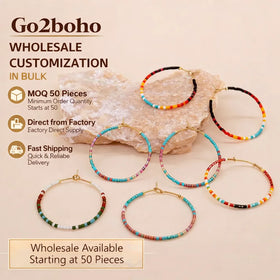 Go2boho Holiday Miyuki Seed Bead Earrings Bohemian Trendy for Women Girls Handmade Fashion Tiny Seed Beads Cute Jewelry Gifts