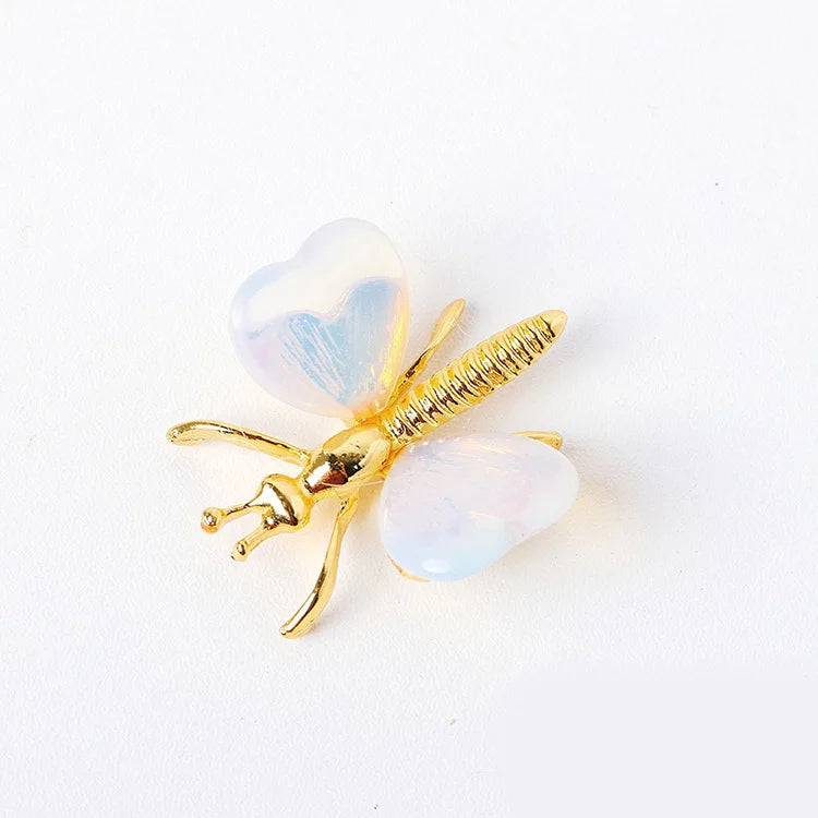 HY Hot Sale Mixed Stone Crystals Carving Crafts butterfly Mini Crystals butterfly Ornaments