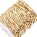 Hot Sales 18K Gold PVD Plated Stainless Steel NK Encryption Patterned Flat Cuban Chain for Bracelet Necklace Making