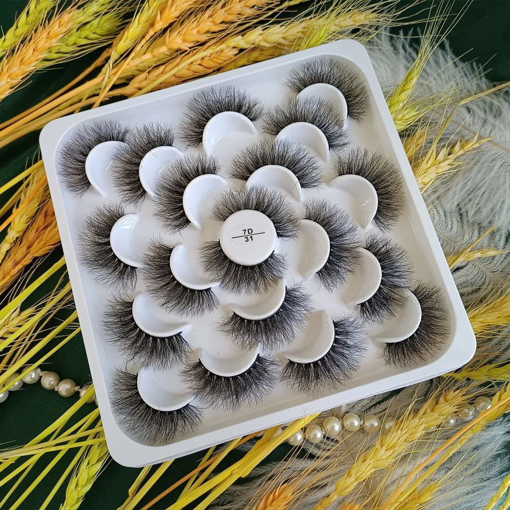 2022 New Hot Selling Customized Fluffy Faux Mink Eyelash Thick Strip False Lashes