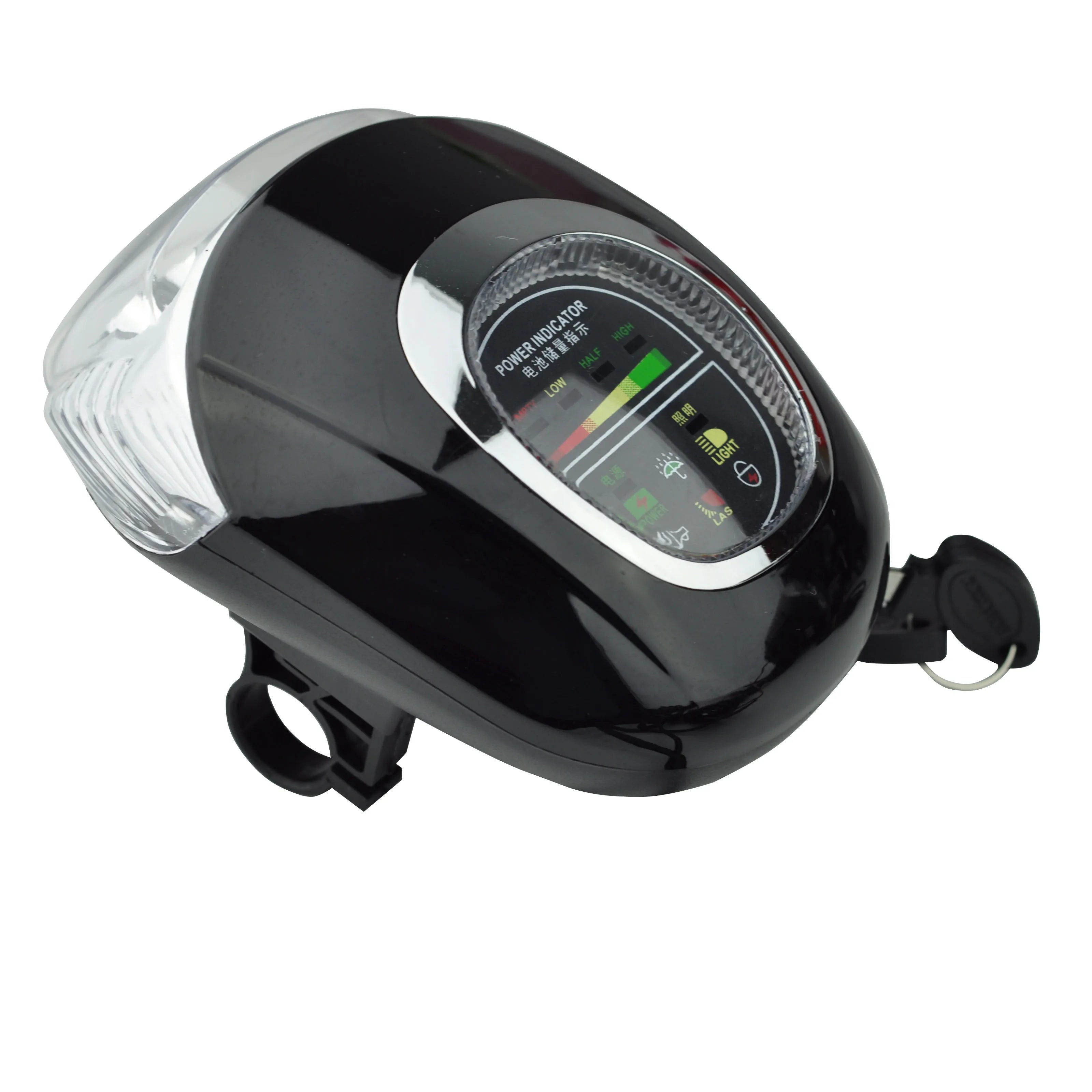 FRONTLIGHT+BATTERY LEVEL INDICATOR+LOCK/KEY+HORN for ELECTRIC SCOOTER MOTORBIKE TRICYCLE SKATEBOARD E-VEHICLE DIY PARTS