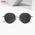 Unisex Retro Oval Titanium Silver Sunglasses with Pink Frame TAC Lenses for Women Men Sun Glasses Shades Gafas Ovaladas De Sol