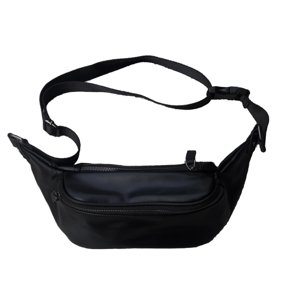 New Fashion Pu Men's Luxury Famous Designer Ladies Messenger Leather Women's Waterproof Motorcycle Chest Bag