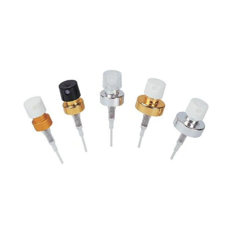Wholesale 13/400 15/400 18/400 20/400 Aluminum Crimp Bottle Cap Fragrance Atomizer Mist Spray Pump Non-Spill Feature 0.07-0.09cc