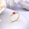 Romantic love Bulk Hand Sterling Silver 925 Proposal Red Corundum Ruby Ring for Women Wedding Engagement Anniversary Gift