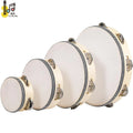 4" Custom Small Mini Artificial Skin Tambourine Percussion for Children Music Instruments for Children or Wedding Party