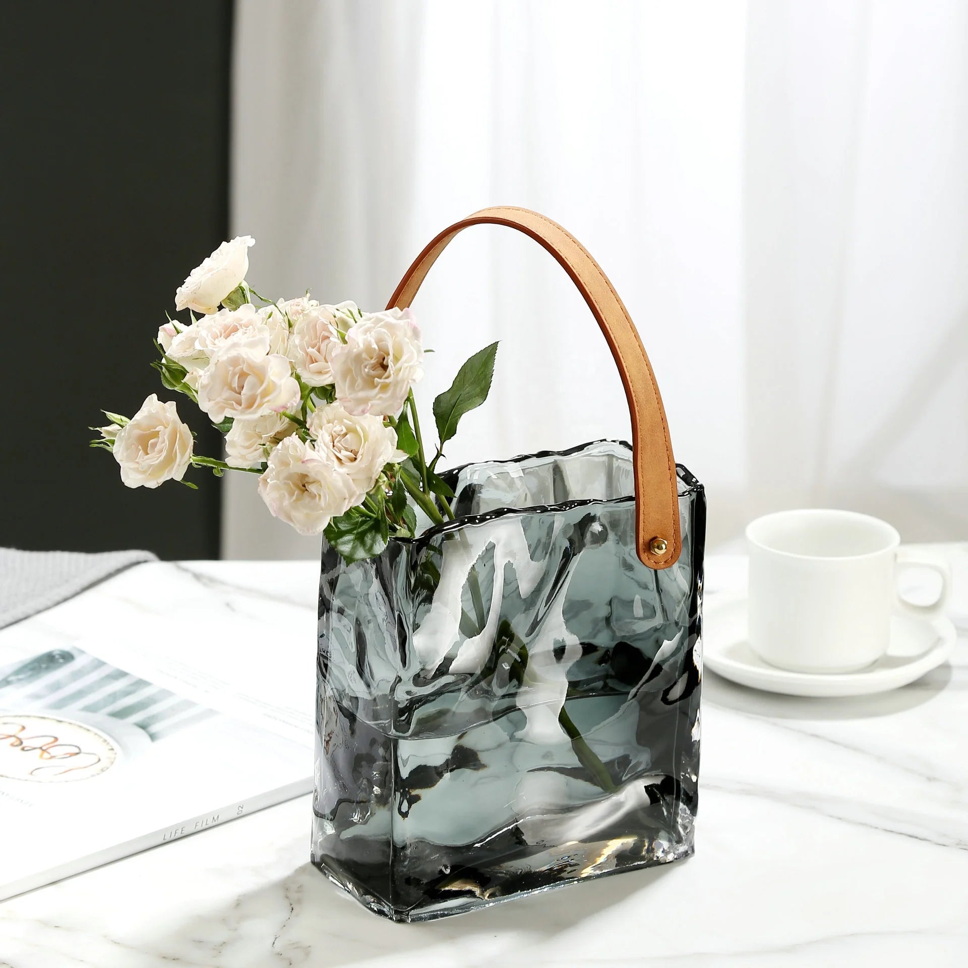 Home Decor Supplies Clear Elegant Cylinder Flowers Custom Glass Vases