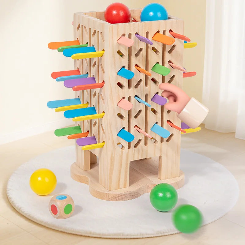 5-in-1 Stacking Game Visual Tracking Practice Develops Hand-Eye Coordination Fun Tabletop Game Engaging Early Childhood Toys