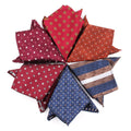 Red Striped Wedding Men Pocket Square 23*23CM Big Large Silk Polyester Handkerchief Adult for Men