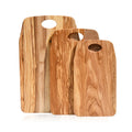 Uiifan Assorted Size Bamboo Cutting Board Set 3-Piece Wood Charcuterie Serving Boards with Handle