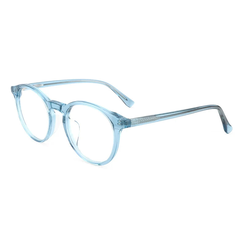 2024 Classic Vintage Handmade Acetate Round Optical Glasses Frame Blue Light Blocking Eyeglasses