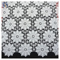 YX2438 Low Price Wholesale Price White Swiss Voile Lace Fabric White Water Soluble Handmade Embroidered Polyester Lace Fabric