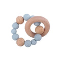 Tailai Wooden Art Craft Easter Crochet Teething Bunny Beech Wooden Baby Rattle Teether Toy Wooden Handicrafts