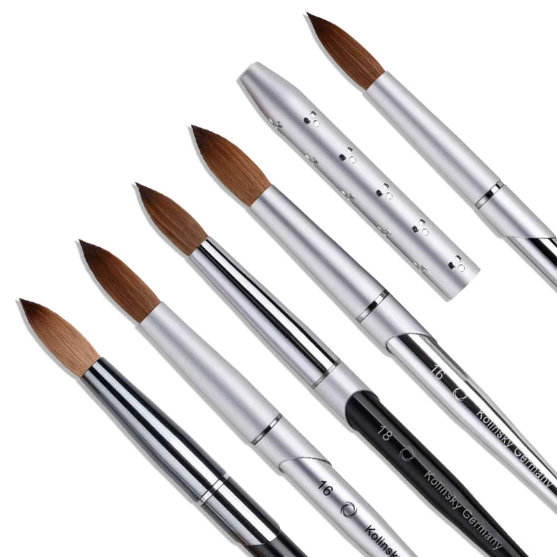 CHIYAN Customized High Quality Durable New Style Logo 100% Kolinsky Acrylic Wood Handle Art Nail Brush Wholesale for
