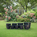 Indoor Extra Large Flower Panting Bucket Thickened Flower Planters Plastic Black Gallon Flower Pots