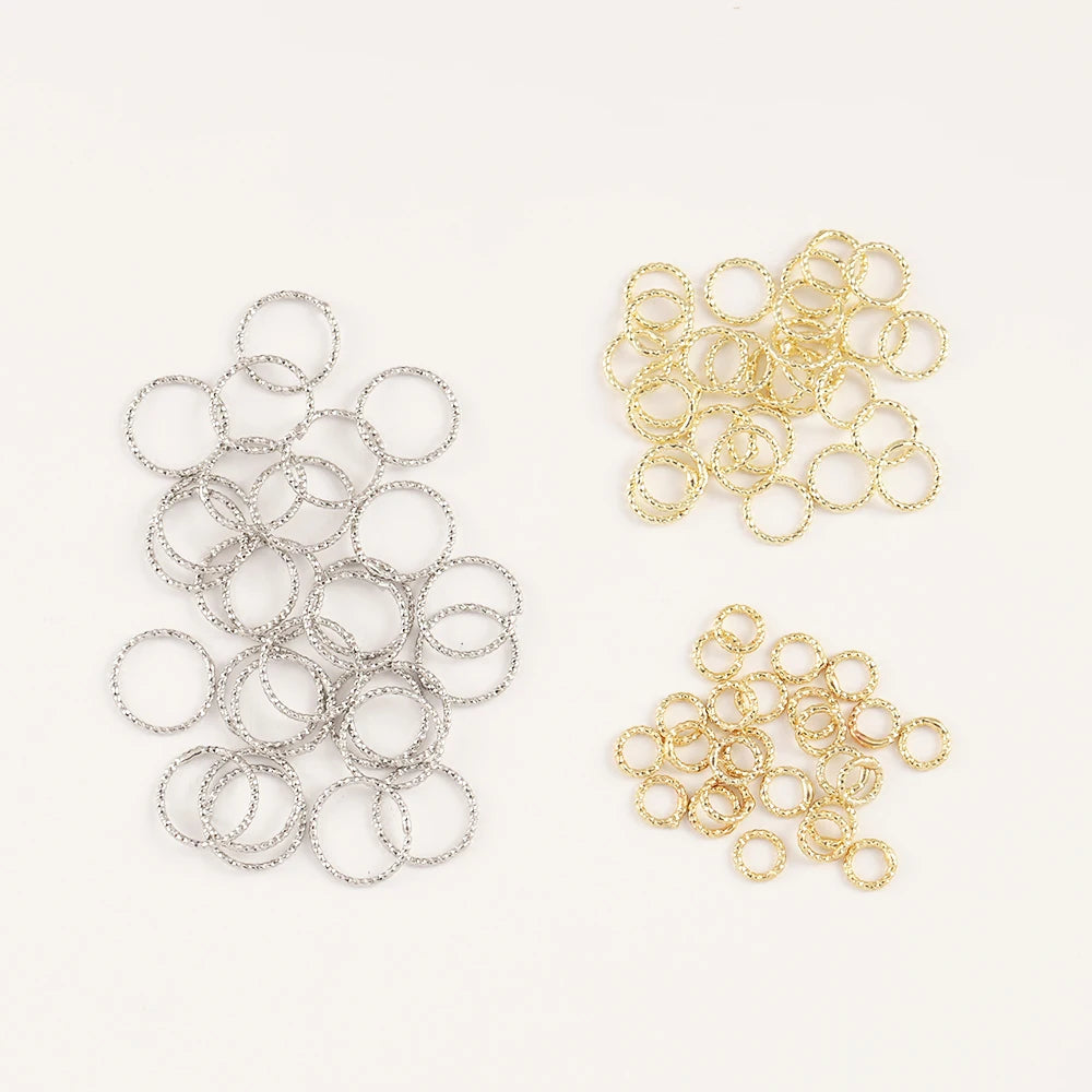 Jump Ring for Jewelry Findings 6mm/8mm 18K Gold Plated Brass Jump Ring Twist Shape Colors Connect Jump Rings