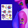 Factory Direct Sales Night Butterfly Tattoo Fluorescent Stickers Waterproof Temporary Tattoo Stickers