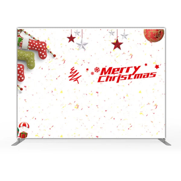 ADMAX TE-28C-FM Silver 8x8 Custom Printed Fabric Tube Display Banner Stand Backdrop for Trade Show & Event