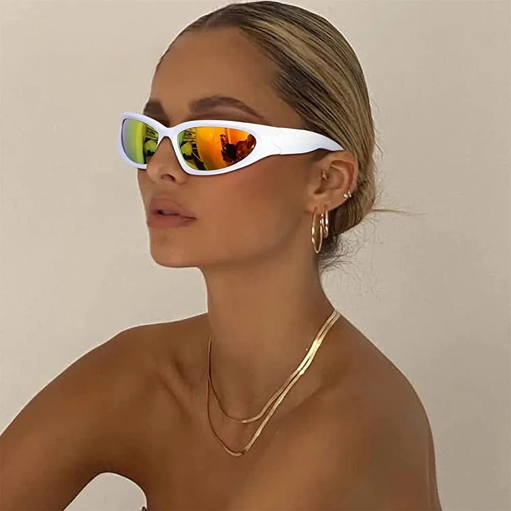 Outdoor Cycling Sports Eyewear Fashion Wrap Around Sun Glasses Cool Designer Y2k Sunglasses for Women Men 2024