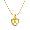 A-Z Alphabet Pendant Choker Necklace for Women Gold Color Collares Long Stainless Steel Snake Trendy Initial Letter Name