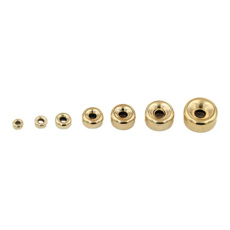 Wholesale No Fade Jewelry Beads Real 14K Gold Filled Roundels Spacer Beads for Jewelry Making