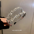 TongLing Korean Rhinestone Padded Headband Luxury Hair Accessories for Women Girls Gifts