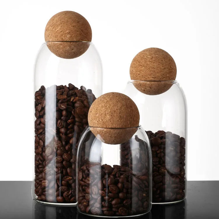 Large Capacity Food Seal Wooden  Plug Storage tank Borosilicate Glass tank