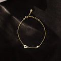 Fashion Jewelry 925 Silver Bracelet Women 925 Sterling Silver Heart Bracelet Gold Plated Chain Heart Zircon Bracelet Jewelry