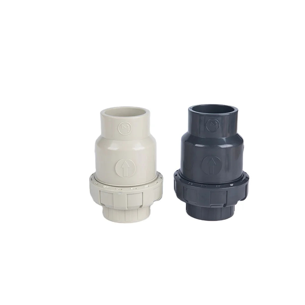 4 Inch 2 Inch PVC Ball Check Valve Manual Operated Black ISO9001 Certified Factory Price Hot Sale for Water Applications