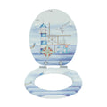 MDF Toilet Seats Soft Close Pattern Toilet Seat Cover 18 Universal Size for EU Marketing