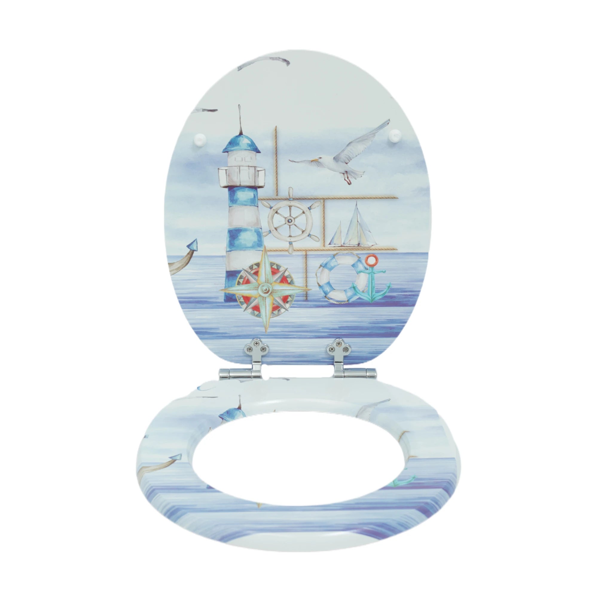 MDF Toilet Seats Soft Close Pattern Toilet Seat Cover 18 Universal Size for EU Marketing