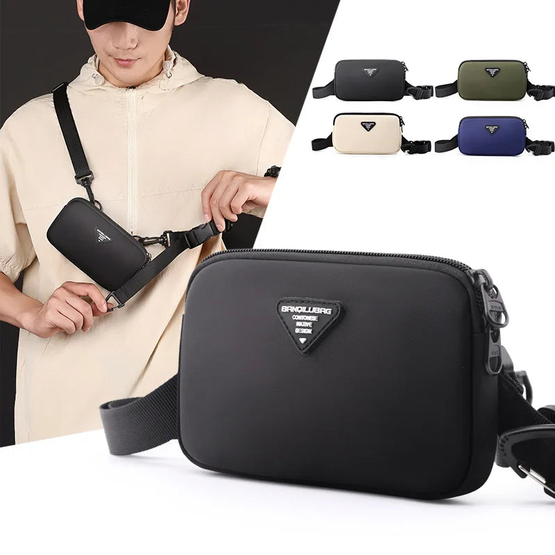 Wholesale Utility Black Nylon Portable Waist Bag Outdoor Casual Crossbody Fanny Packs for Men