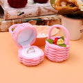 Pink Velvet Jewelry Case Cute Flower Basket Jewelry Ring Gift Box Jewelry Earring Packaging Box for Mother's Day