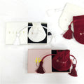 Half Round Bottom Velvet Suede Drawstring Jewelry Packaging Pouch Custom Logo Jewelry Pouch Drawstring Gift Bag With Tassel