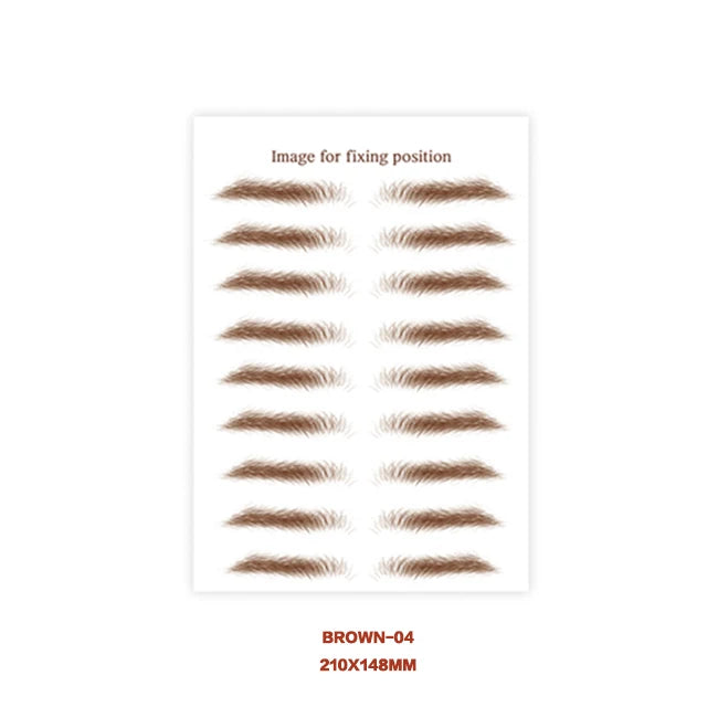 Water Transfer Hot Selling Hair-like Authentic Eyebrows 4D Brown Waterproof Eyebrow Tattoo Sticker