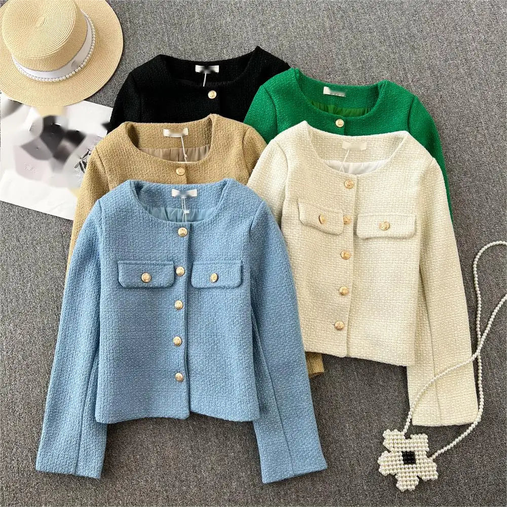 S-2XL New Autumn and Winter Jackets Women's Fashion Short Fashion Celebrity Top Versatile Casual Coat