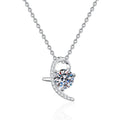 S925 Sterling Silver Moissanite Necklace Classic Style 925 Gold Plated Silver for Gift Engagement Anniversary
