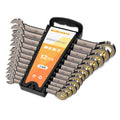 12Pcs 6-19mm Dual Purpose Ratchet Combination Wrench Set With Organizer Rack 72 Tooth Gear Double Use Car Repair Tool