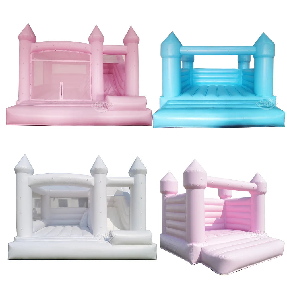 New Hot Sale Pastel Custom White Inflatable Wedding Bounce Castle Wedd Children Bouncy Castles Children's Inflatable Castle